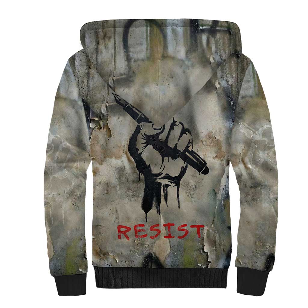 Ngugi wa Thiong O Sherpa Hoodie Graffiti Resist Statement Ink Pen Revolution Fist Literary Activism - African Pride