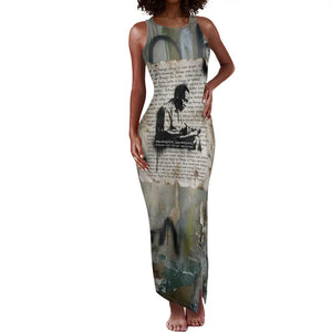 Ngugi wa Thiong O Tank Maxi Dress Graffiti Resist Statement Ink Pen Revolution Fist Literary Activism - African Pride