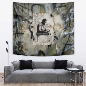 Ngugi wa Thiong O Tapestry Graffiti Resist Statement Ink Pen Revolution Fist Literary Activism - African Pride