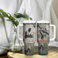 Ngugi wa Thiong O Tumbler With Handle Graffiti Resist Statement Ink Pen Revolution Fist Literary Activism - African Pride