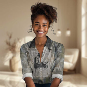 Ngugi wa Thiong O Women Casual Shirt Graffiti Resist Statement Ink Pen Revolution Fist Literary Activism - African Pride