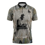 Ngugi wa Thiong O Zipper Polo Shirt Graffiti Resist Statement Ink Pen Revolution Fist Literary Activism - African Pride