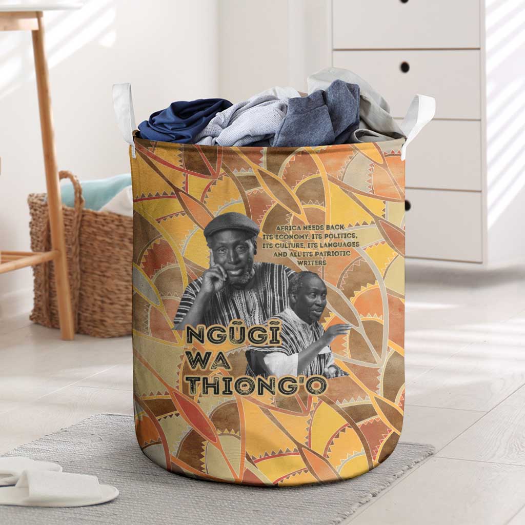 Ngugi wa Thiong O Laundry Basket African Literary Icon Portrait Cultural Revival - African Pride