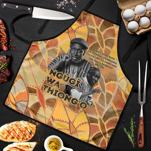 Ngugi wa Thiong O Apron African Literary Icon Portrait Cultural Revival - African Pride
