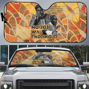 Ngugi wa Thiong O Auto Sun Shade African Literary Icon Portrait Cultural Revival - African Pride