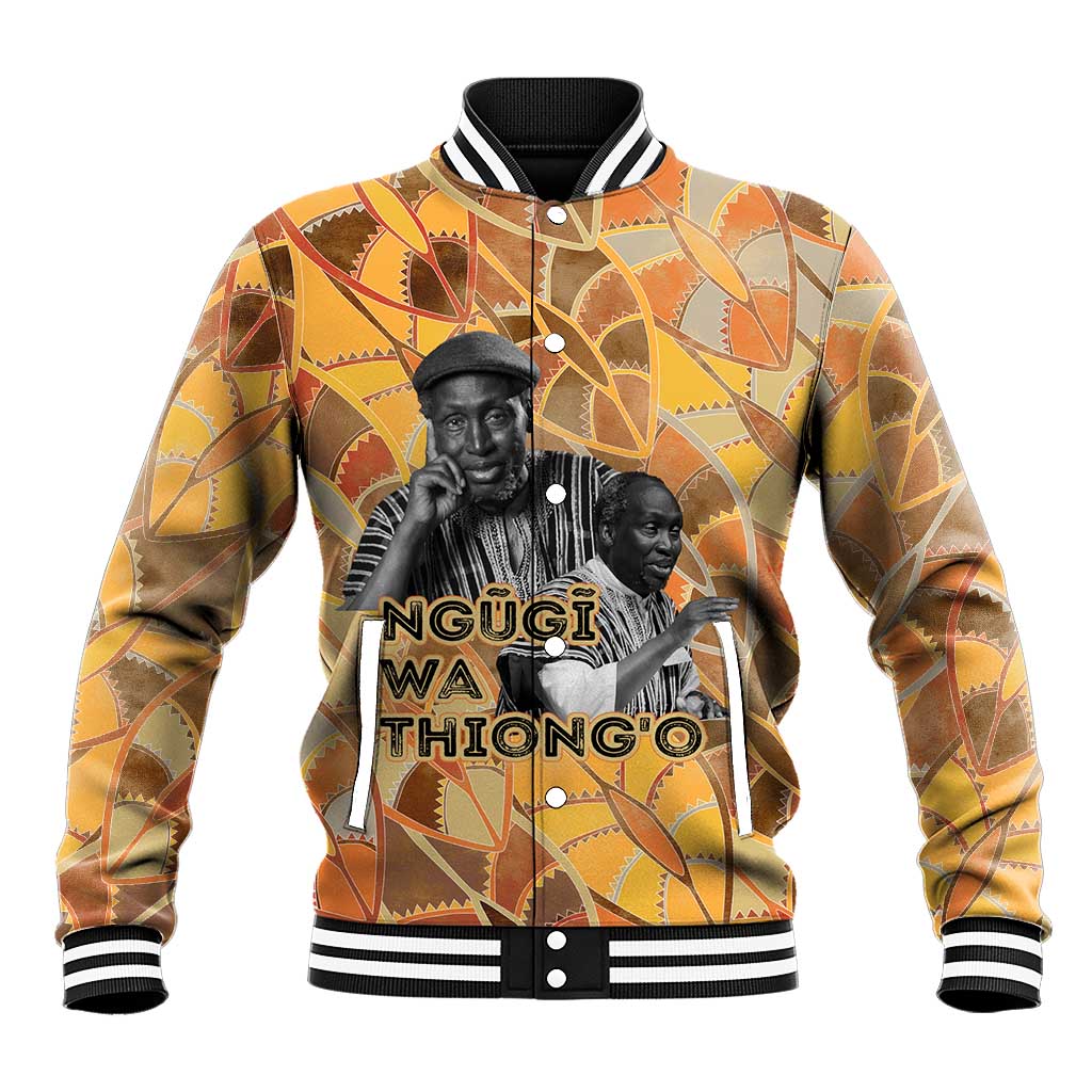 Ngugi wa Thiong O Baseball Jacket African Literary Icon Portrait Cultural Revival - African Pride