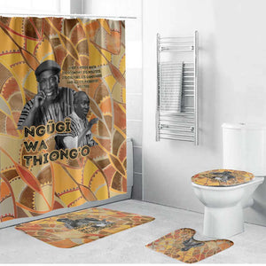 Ngugi wa Thiong O Bathroom Set African Literary Icon Portrait Cultural Revival - African Pride