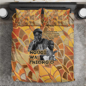 Ngugi wa Thiong O Bedding Set African Literary Icon Portrait Cultural Revival - African Pride
