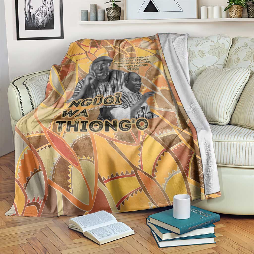 Ngugi wa Thiong O Blanket African Literary Icon Portrait Cultural Revival - African Pride