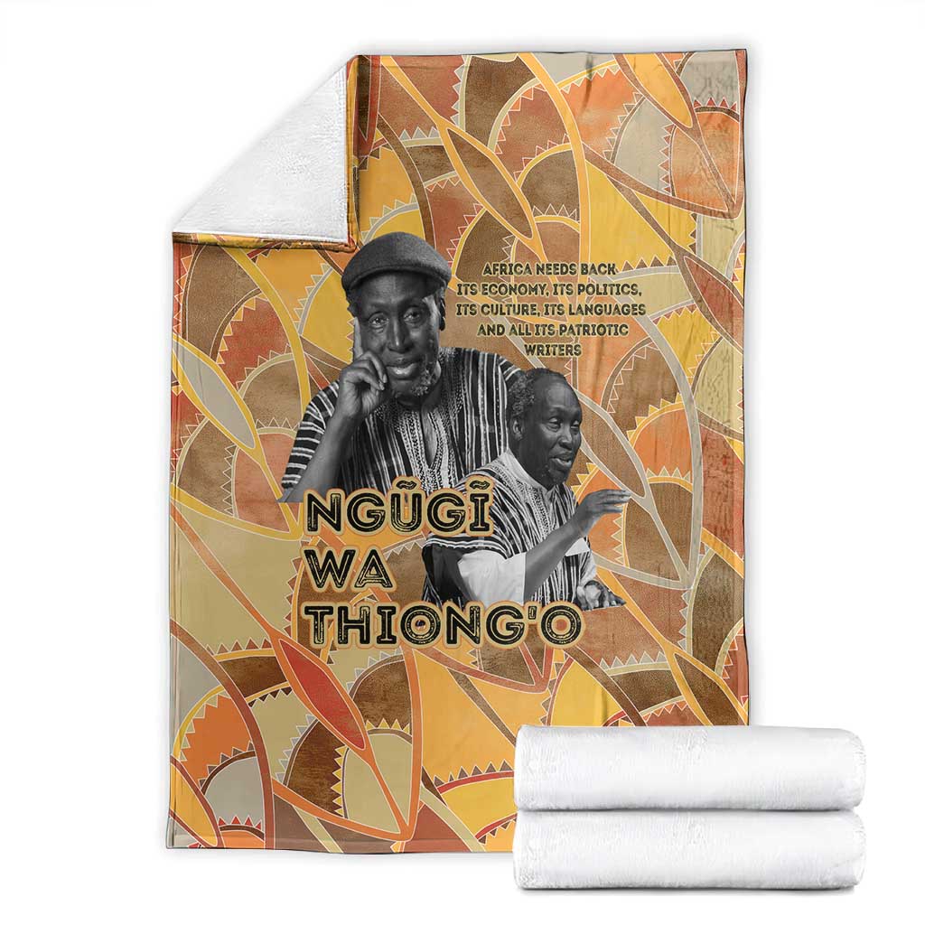 Ngugi wa Thiong O Blanket African Literary Icon Portrait Cultural Revival - African Pride