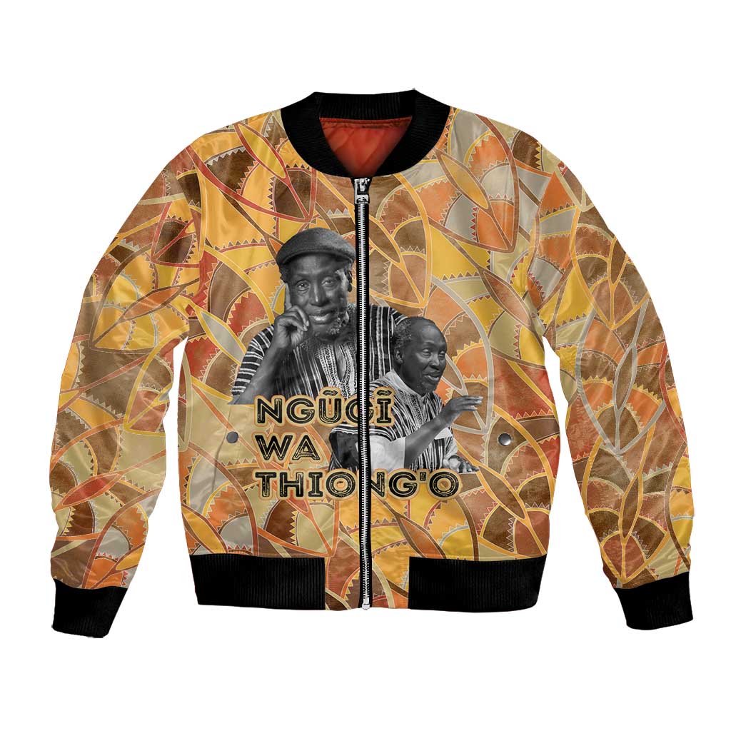 Ngugi wa Thiong O Bomber Jacket African Literary Icon Portrait Cultural Revival - African Pride