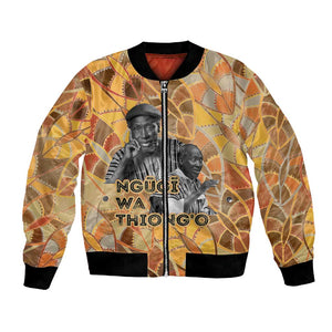 Ngugi wa Thiong O Bomber Jacket African Literary Icon Portrait Cultural Revival - African Pride