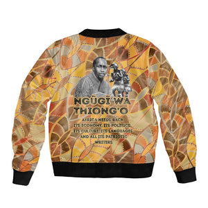 Ngugi wa Thiong O Bomber Jacket African Literary Icon Portrait Cultural Revival - African Pride