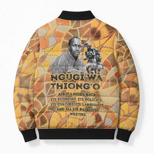 Ngugi wa Thiong O Bomber Puffer Jacket African Literary Icon Portrait Cultural Revival - African Pride