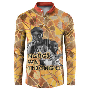 Ngugi wa Thiong O Button Sweatshirt African Literary Icon Portrait Cultural Revival