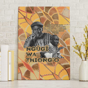 Ngugi wa Thiong O Canvas Wall Art African Literary Icon Portrait Cultural Revival - African Pride