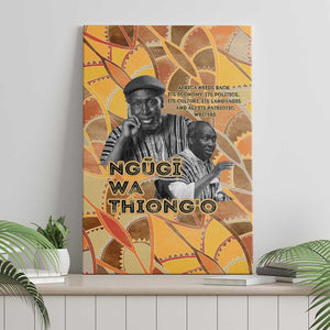 Ngugi wa Thiong O Canvas Wall Art African Literary Icon Portrait Cultural Revival - African Pride