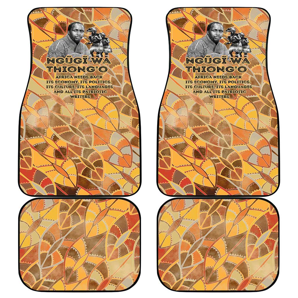 Ngugi wa Thiong O Car Mats African Literary Icon Portrait Cultural Revival - African Pride