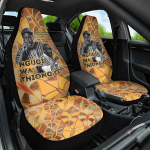 Ngugi wa Thiong O Car Seat Cover African Literary Icon Portrait Cultural Revival - African Pride