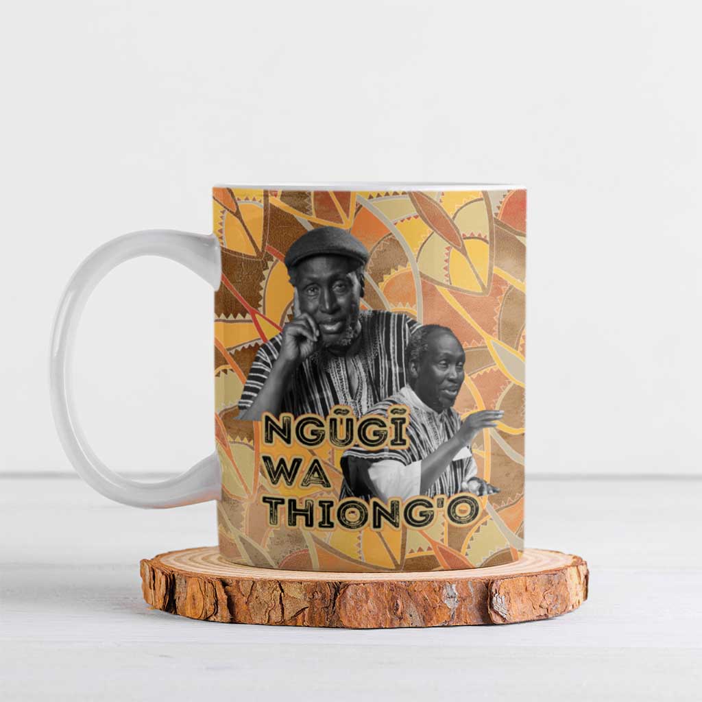 Ngugi wa Thiong O Ceramic Mug African Literary Icon Portrait Cultural Revival - African Pride