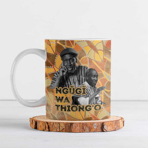 Ngugi wa Thiong O Ceramic Mug African Literary Icon Portrait Cultural Revival - African Pride