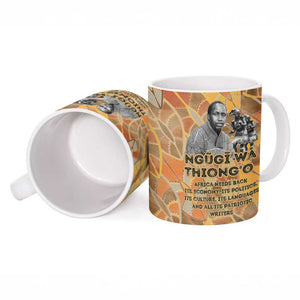 Ngugi wa Thiong O Ceramic Mug African Literary Icon Portrait Cultural Revival - African Pride