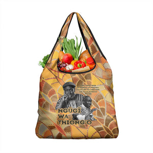 Ngugi wa Thiong O Grocery Bag African Literary Icon Portrait Cultural Revival - African Pride