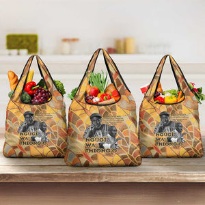 Ngugi wa Thiong O Grocery Bag African Literary Icon Portrait Cultural Revival - African Pride