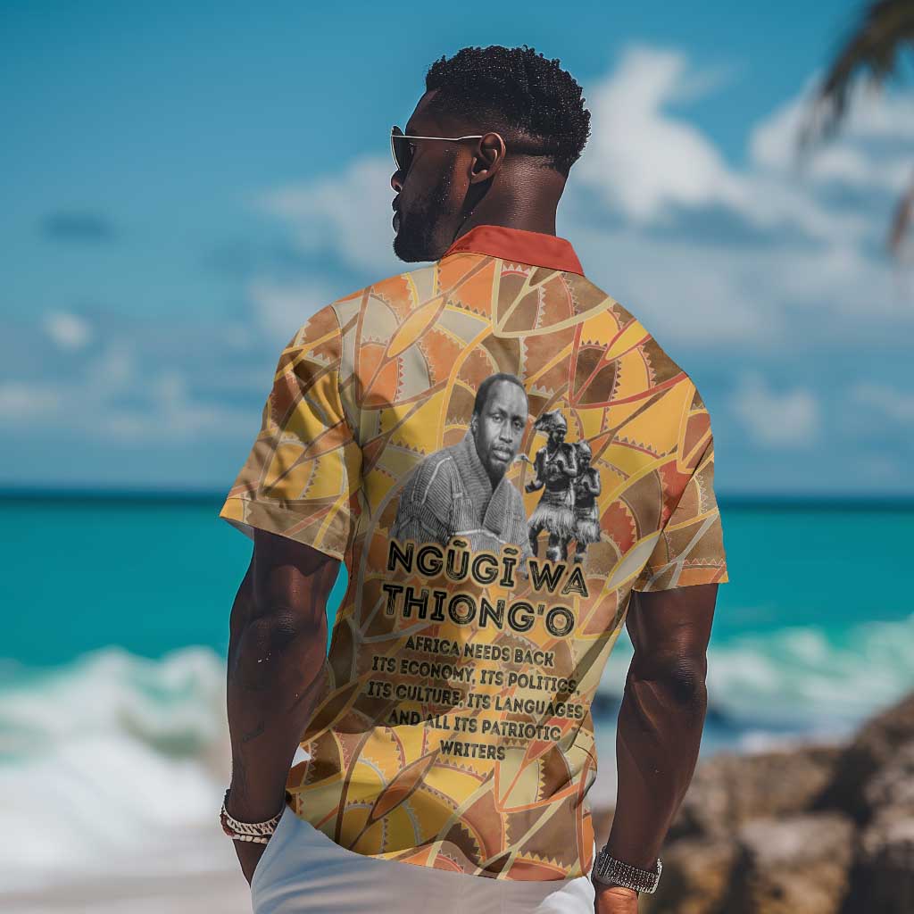 Ngugi wa Thiong O Hawaiian Shirt African Literary Icon Portrait Cultural Revival - African Pride
