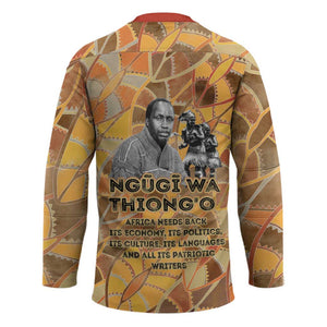 Ngugi wa Thiong O Hockey Jersey African Literary Icon Portrait Cultural Revival - African Pride