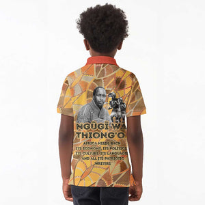 Ngugi wa Thiong O Kid Polo Shirt African Literary Icon Portrait Cultural Revival - African Pride