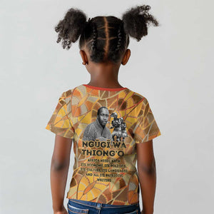 Ngugi wa Thiong O Kid T shirt African Literary Icon Portrait Cultural Revival - African Pride