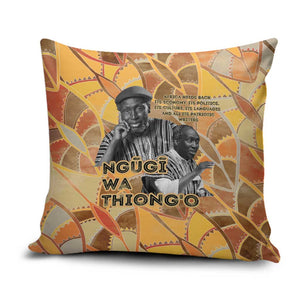 Ngugi wa Thiong O Pillow Cover African Literary Icon Portrait Cultural Revival - African Pride