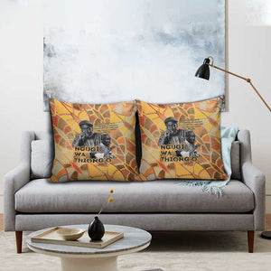 Ngugi wa Thiong O Pillow Cover African Literary Icon Portrait Cultural Revival - African Pride