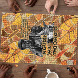 Ngugi wa Thiong O Puzzle African Literary Icon Portrait Cultural Revival - African Pride