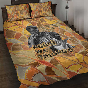 Ngugi wa Thiong O Quilt Bed Set African Literary Icon Portrait Cultural Revival - African Pride