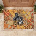 Ngugi wa Thiong O Rubber Doormat African Literary Icon Portrait Cultural Revival - African Pride