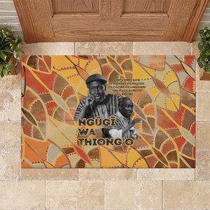 Ngugi wa Thiong O Rubber Doormat African Literary Icon Portrait Cultural Revival - African Pride