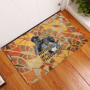 Ngugi wa Thiong O Rubber Doormat African Literary Icon Portrait Cultural Revival - African Pride