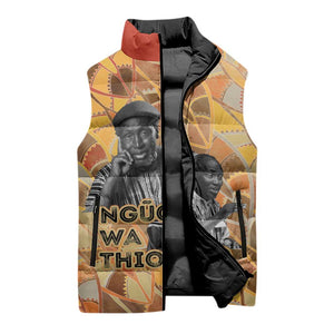 Ngugi wa Thiong O Sleeveless Puffer Jacket African Literary Icon Portrait Cultural Revival - African Pride