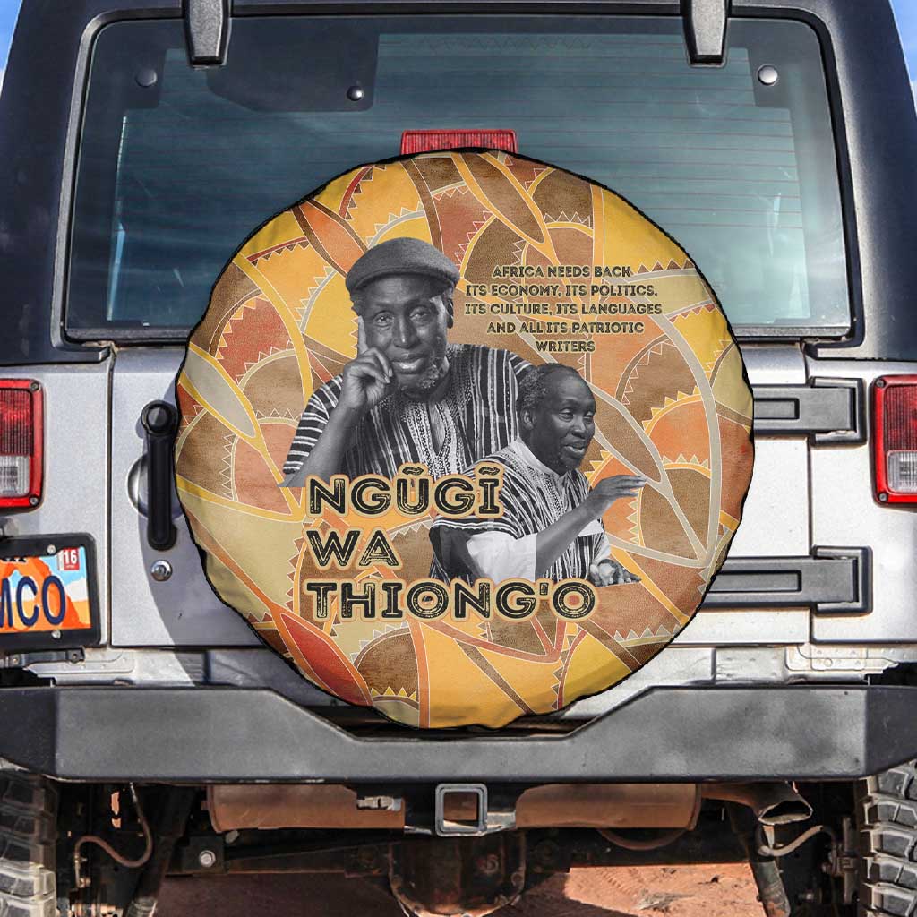 Ngugi wa Thiong O Spare Tire Cover African Literary Icon Portrait Cultural Revival - African Pride