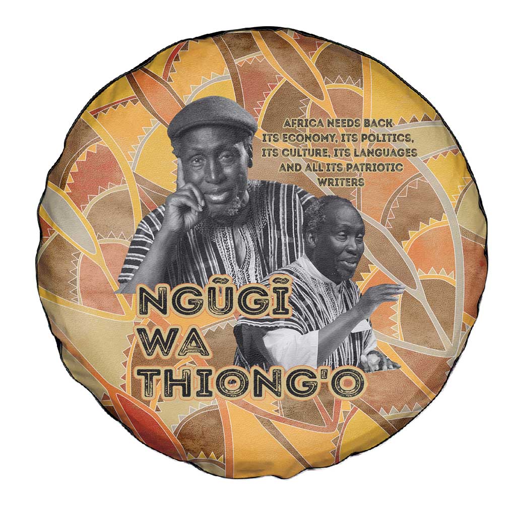 Ngugi wa Thiong O Spare Tire Cover African Literary Icon Portrait Cultural Revival - African Pride