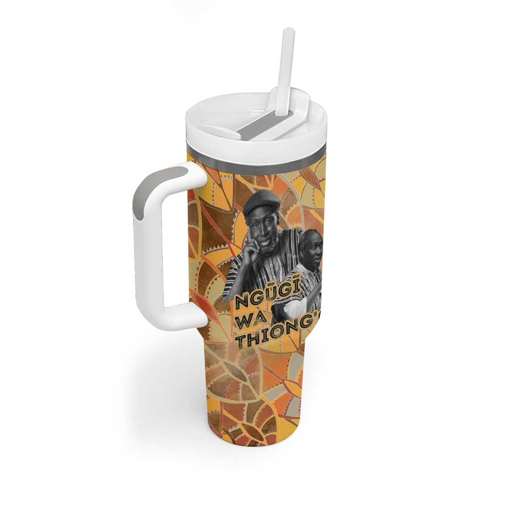 Ngugi wa Thiong O Tumbler With Handle African Literary Icon Portrait Cultural Revival - African Pride