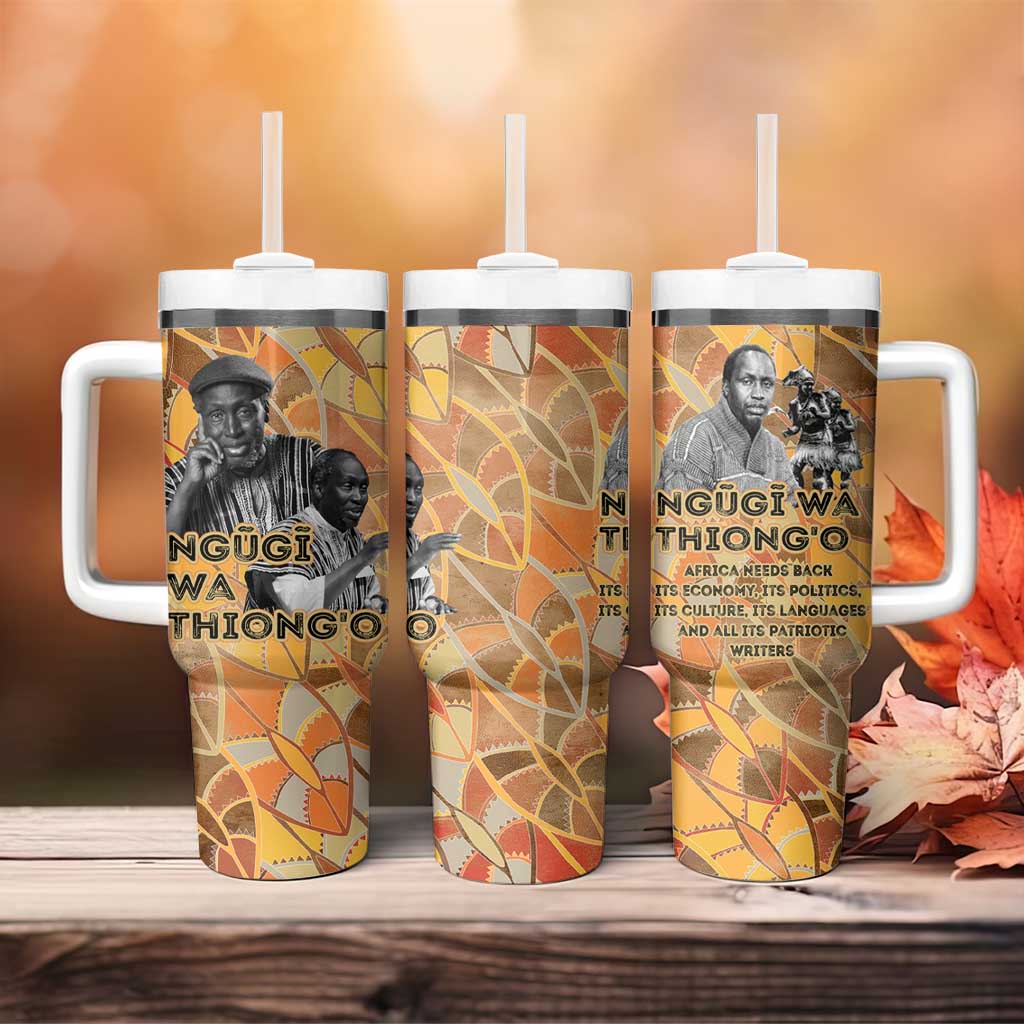 Ngugi wa Thiong O Tumbler With Handle African Literary Icon Portrait Cultural Revival - African Pride