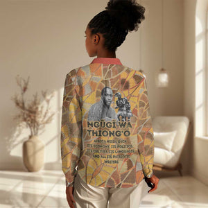 Ngugi wa Thiong O Women Casual Shirt African Literary Icon Portrait Cultural Revival - African Pride