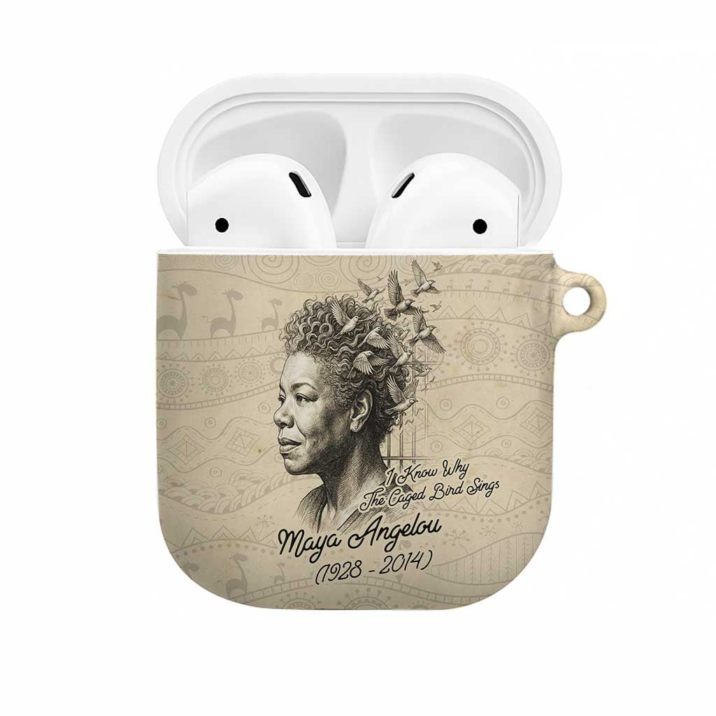 Maya Angelou AirPods Case I Know Why The Caged Bird Sings - African Pride