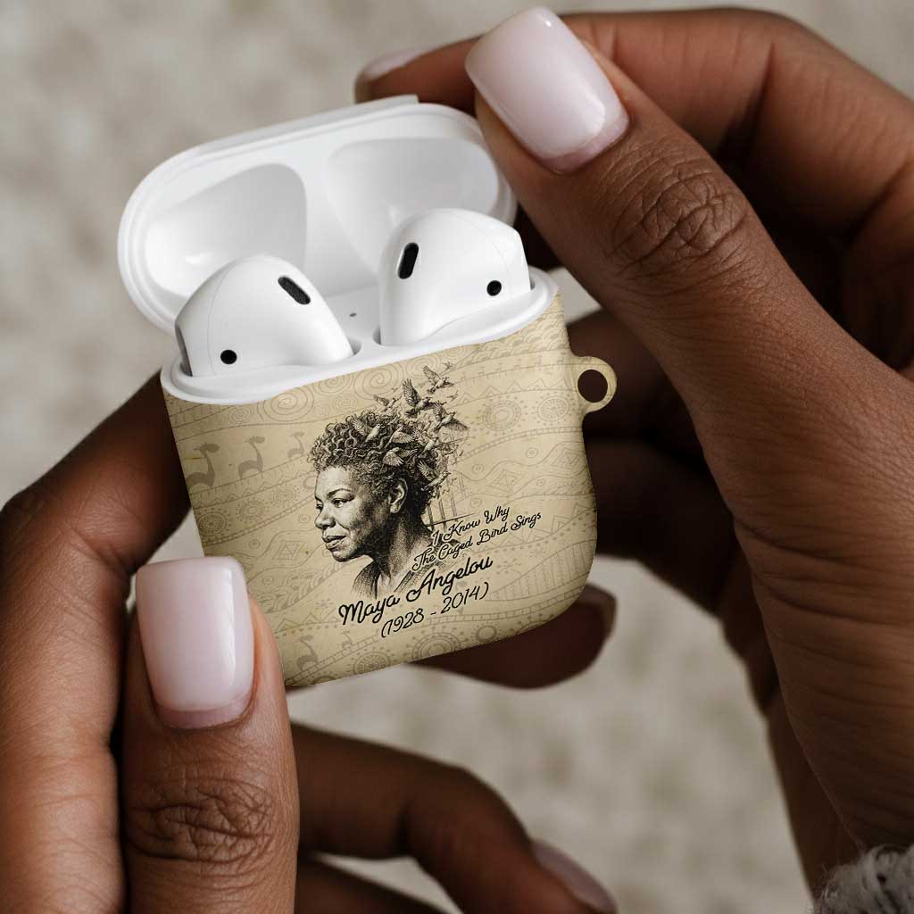 Maya Angelou AirPods Case I Know Why The Caged Bird Sings - African Pride