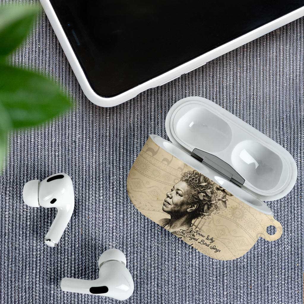 Maya Angelou AirPods Case I Know Why The Caged Bird Sings - African Pride