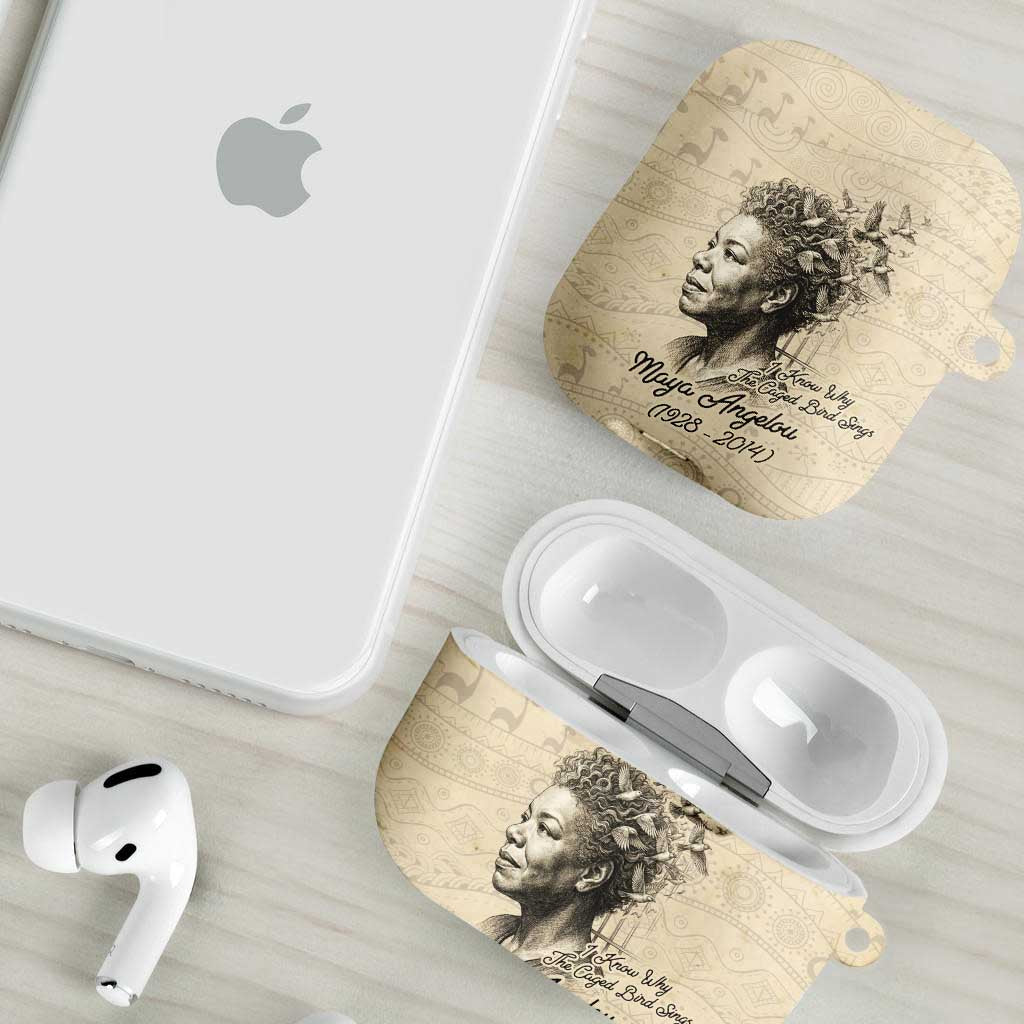 Maya Angelou AirPods Case I Know Why The Caged Bird Sings - African Pride