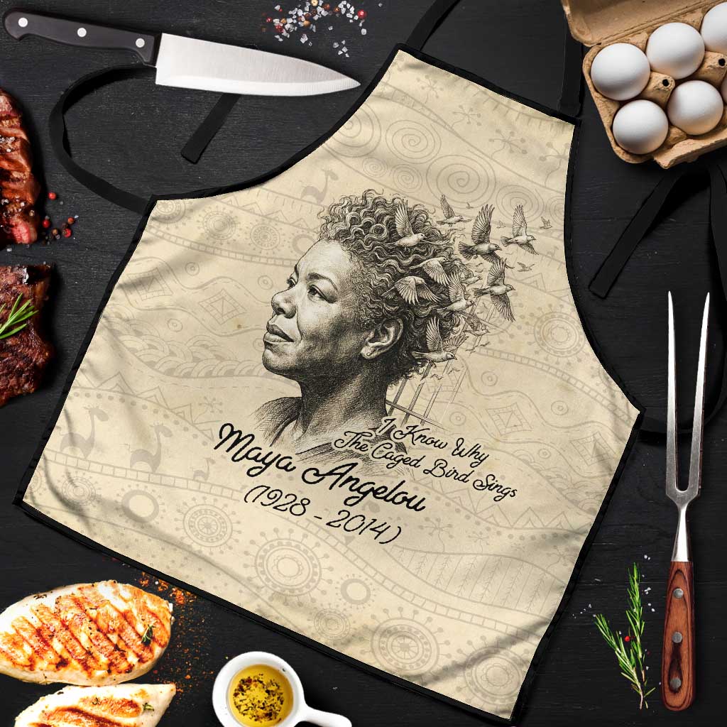 Maya Angelou Apron I Know Why The Caged Bird Sings - African Pride